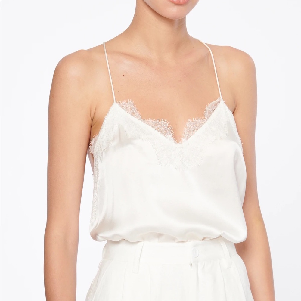 NWT Cami nyc RACER CHARMEUSE CAMI WHITE - Picture 2 of 7